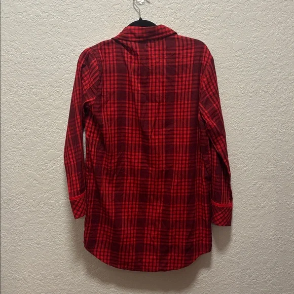 PINK Victoria's Secret Red Plaid Sleep Shirt - Picture 5 of 5
